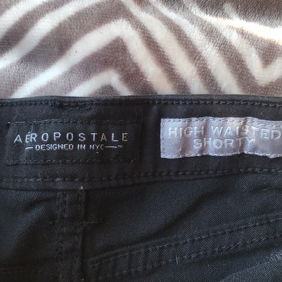 Black High Waisted Shorts - Picture 2 of 3